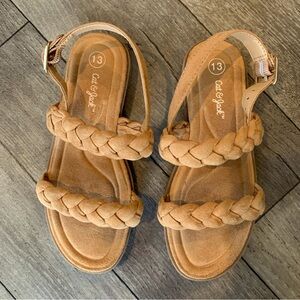Cat & Jack Girls Ebby Braided Sandals | Cognac